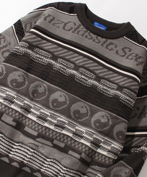 「SEQUENZ」 長袖ニット X-LARGE ブルー メンズ_画像3