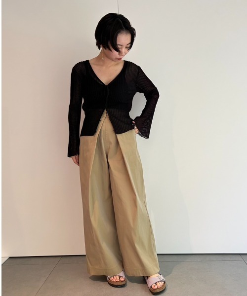 「emmi」 チノパンツ 0 ベージュ レディース_画像4