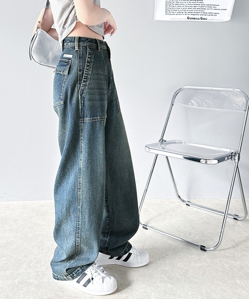 「Java」 デニムパンツ LARGE ブルー レディース_画像7