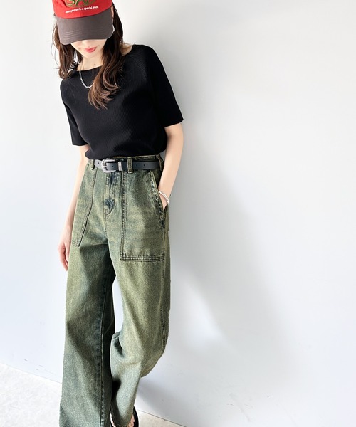 「Java」 デニムパンツ LARGE ブルー レディース_画像10