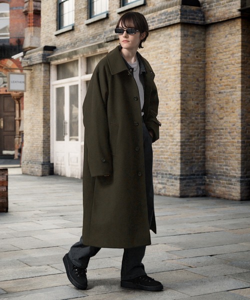 「EMMA CLOTHES」 ステンカラーコート M ブラック メンズの画像5