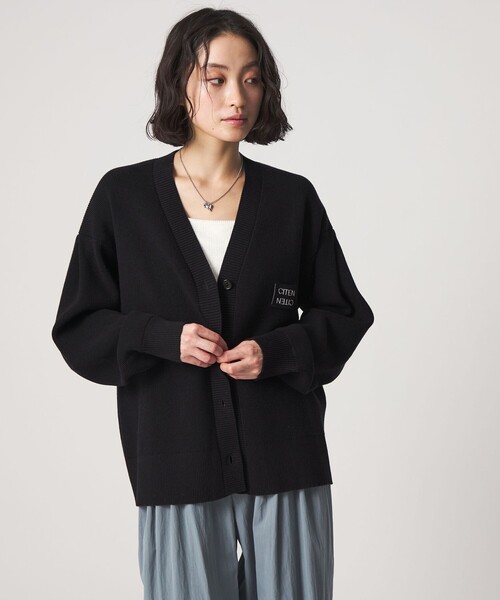 CITEN（シテン） カーディガン 「CITEN」ロゴニットVネック