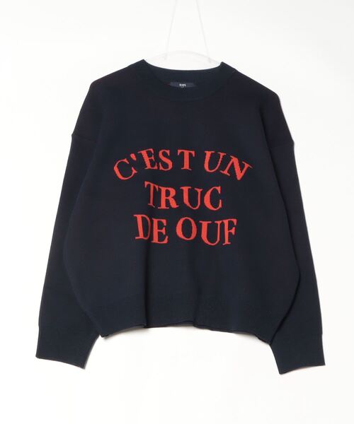 「SHIPS Colors」 長袖ニット ONE SIZE ネイビー レディース_画像2