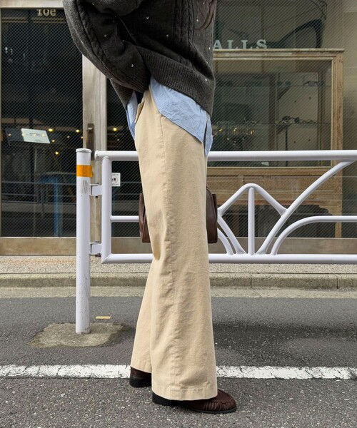 「fredy emue」 コーデュロイパンツ 38 イエロー レディース_画像9