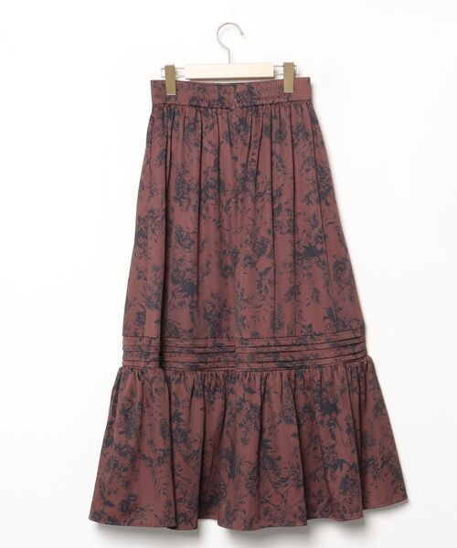 「Her lip to」 花柄スカート M ブラウン レディース_画像2