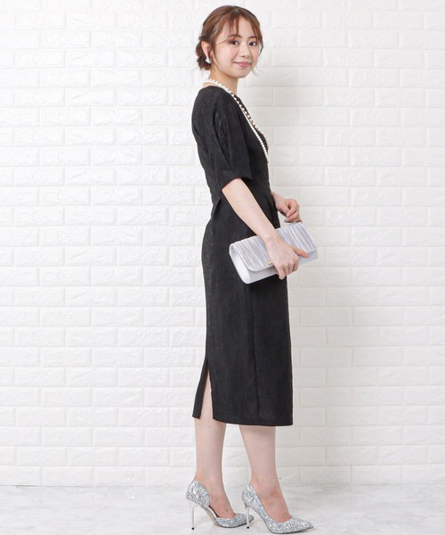 「Lace Ladies」 半袖ワンピース M ブルー レディース_画像3
