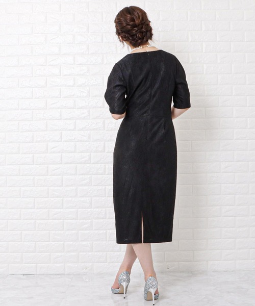 「Lace Ladies」 半袖ワンピース M ブルー レディース_画像4