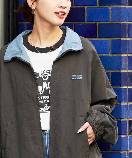 ブルゾン アウター 限定展開　FREAK'S STORE OUTDOORS 配色 スタンドカラー ブルゾン レディースの画像