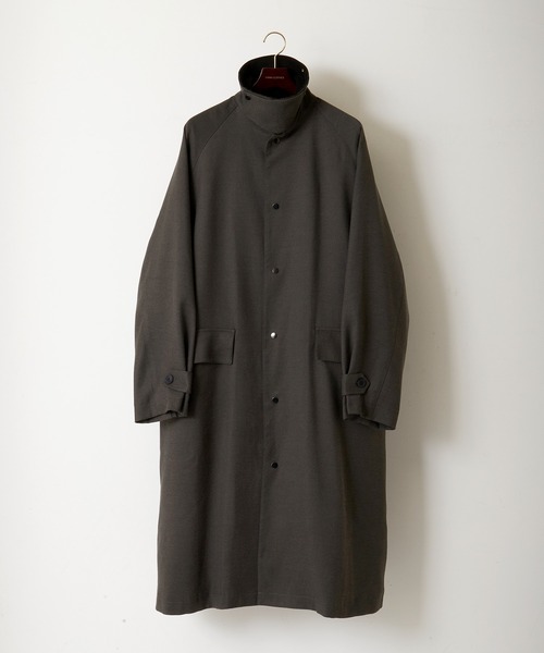 「EMMA CLOTHES」 ステンカラーコート M グレー メンズ_画像6