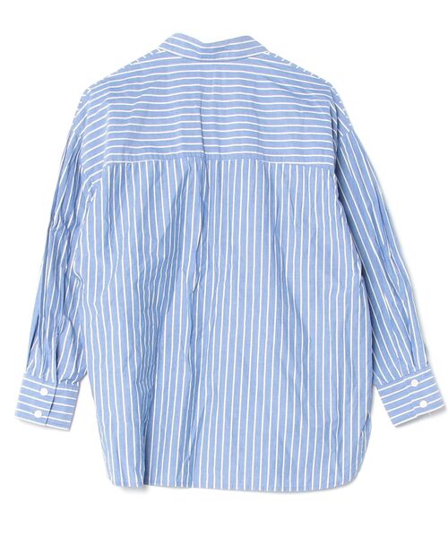 「LOWRYS FARM」 ストライプ柄長袖シャツ FREE ブルー レディース_画像2