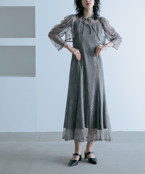 niana（ニアナ） コンビワンピース S グレー レディース : ZOZOTOWN