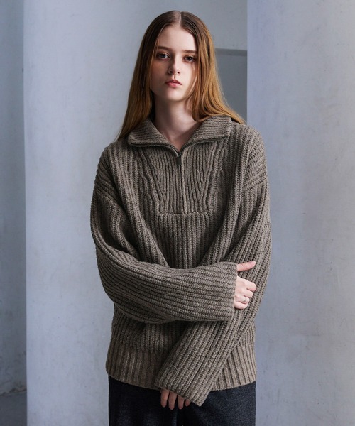 「CLEL」 長袖ニット X-SMALL ネイビー メンズ_画像5