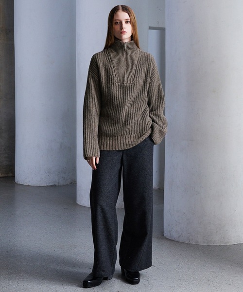 「CLEL」 長袖ニット X-SMALL ネイビー メンズ_画像7