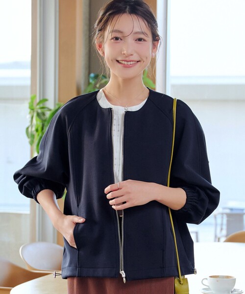 未使用タグあり marni ボンディング　ノーカラー　ブルゾン　ショート丈 Tiaclasse ブルゾン アウター ダンボールポンチノーカラーブルゾン