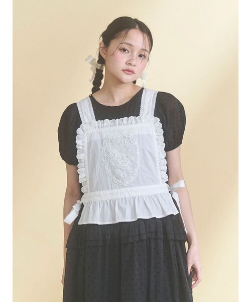 merry jenny petit flowerフロッキーパフワンピース merry jenny（メリージェニー） ワンピース petit flowerフロッキー