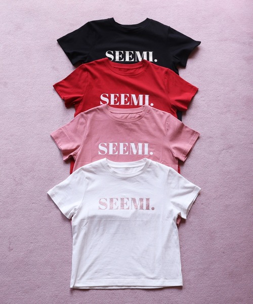 「Seemi. byNICECLAUP」 半袖Tシャツ FREE レッド レディース_画像2