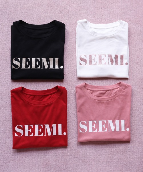 「Seemi. byNICECLAUP」 半袖Tシャツ FREE レッド レディース_画像3
