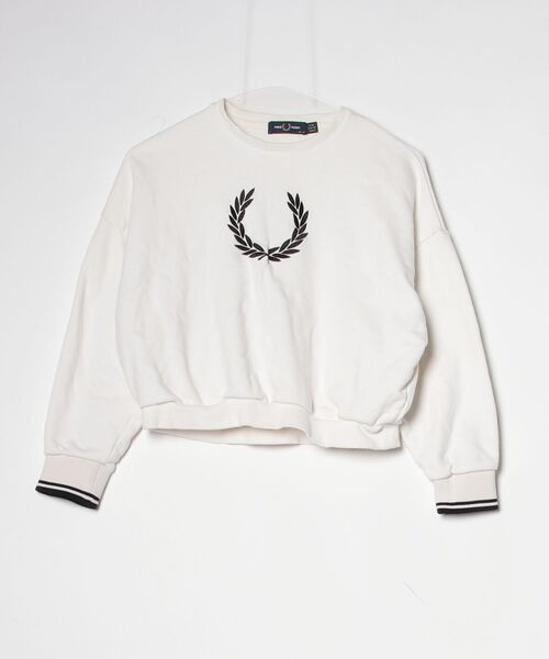 「FRED PERRY」 スウェットカットソー 10 ナチュラル レディース