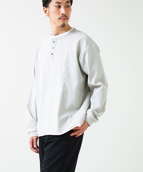 GLOSTER（グロスター） ヘンリーネック tシャツ 「1枚で完成する」杢