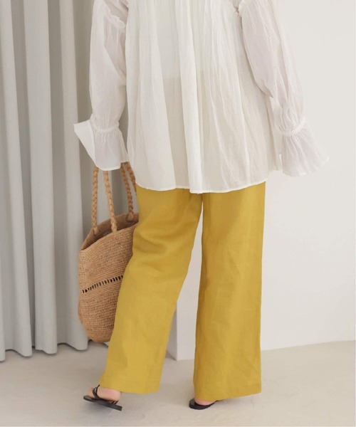 「JOURNAL STANDARD relume」 イージーパンツ 36 イエロー レディース_画像4