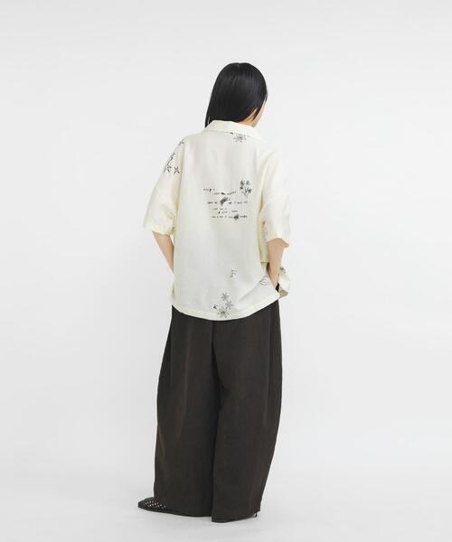 ブラウス シャツ TATTOOオーバーシャツ レディースの画像