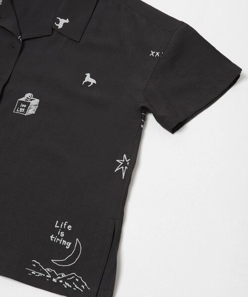 ブラウス シャツ TATTOOオーバーシャツ レディースの画像
