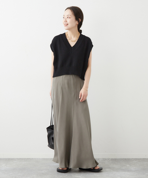 「ROBERTO COLLINA」 ニットベスト S ベージュ レディース_画像5
