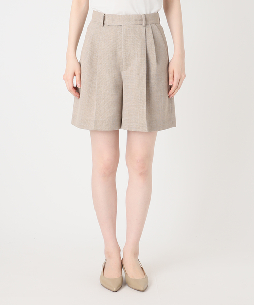 パンツ 「セットアップ対応」ドンゴロスフレアショートパンツ レディースの画像