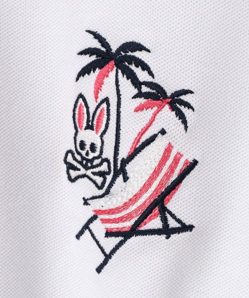 Psycho Bunny（サイコバニー） ポロシャツ 半袖 トロピカルアート