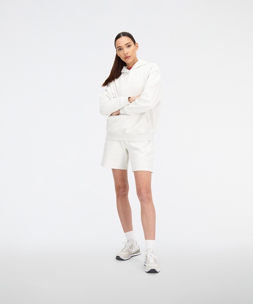 「New Balance」 プルオーバーパーカー LARGE アイボリー レディース_画像6