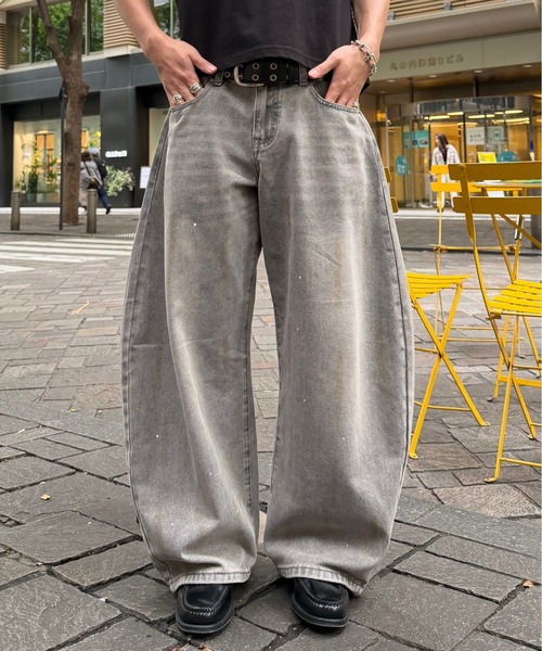 ADAMASTE ジーンズ Paint Wide Barrel Denim - ペイントワイドカーブ