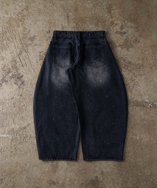 ADAMASTE ジーンズ Paint Wide Barrel Denim - ペイントワイドカーブ