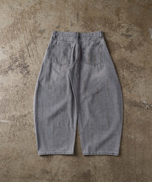 ADAMASTE ジーンズ Paint Wide Barrel Denim - ペイントワイドカーブ アダマストペイントワイドカーブデニム