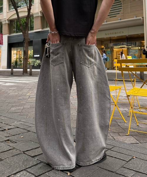 ADAMASTE ジーンズ Paint Wide Barrel Denim - ペイントワイドカーブ