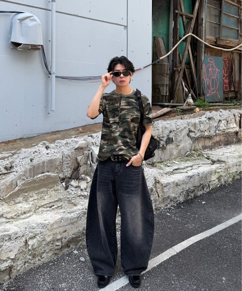 ADAMASTE ジーンズ Paint Wide Barrel Denim - ペイントワイドカーブ