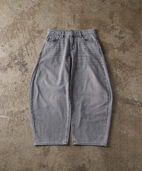 ADAMASTE ジーンズ Paint Wide Barrel Denim - ペイントワイドカーブ
