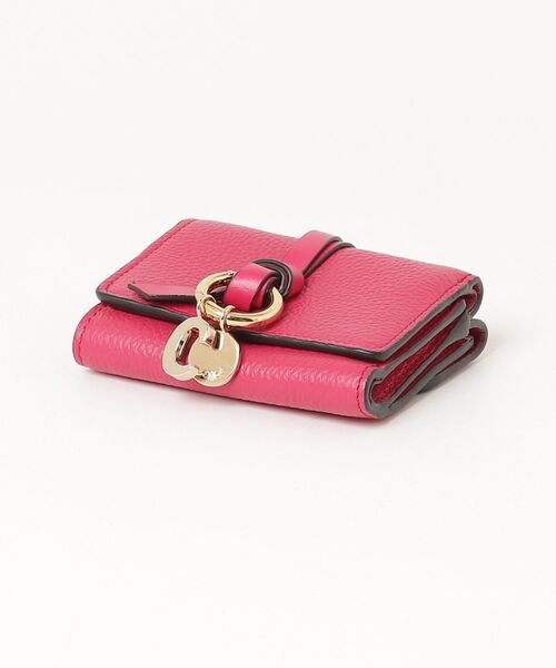 極美品　クロエ　ミニ財布　三つ折り　アルファベット　チャーム　ピンク　付属品完備 極美品 クロエ ミニ財布 三つ折り アルファベット チャーム ピンク