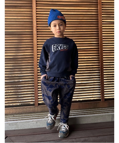 「GROOVY COLORS」 「KIDS」イージーパンツ 130 チャコールグレー キッズ_画像4