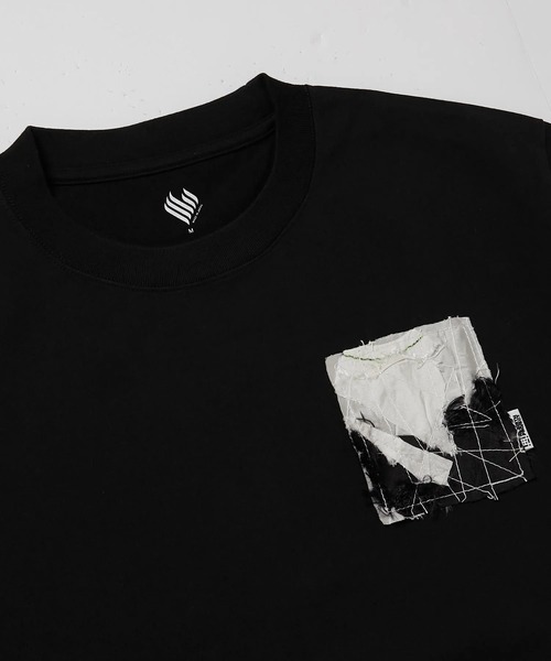 tシャツ 「REBIRTH PROJECT」AIRBACK Handmade Patchwork Tee（BLK/M-2） メンズ レディース | REBIRTH PROJECT