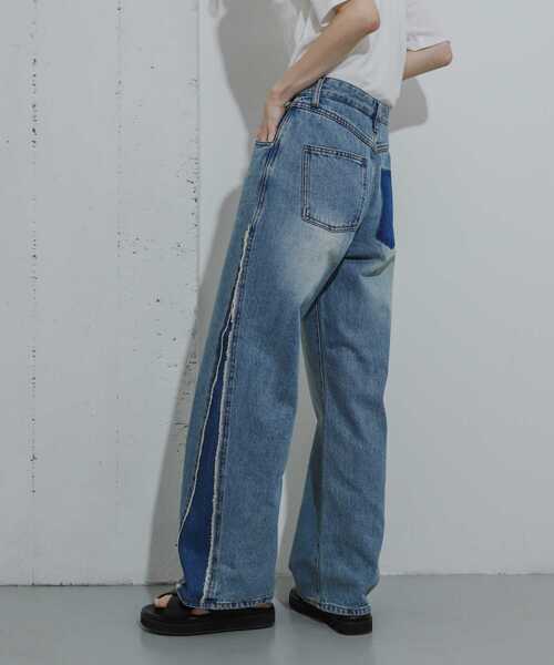 「SENSE OF PLACE by URBAN RESEARCH」 デニムパンツ MEDIUM ブルー レディース_画像3