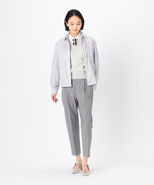 「COMME CA」 ニットベスト 9号 シルバー レディース_画像6
