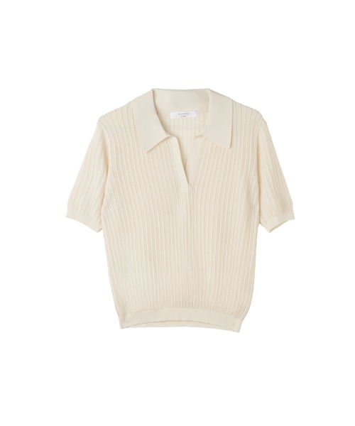 Her lip to Pointelle-Knit Polo Top レディース : ZOZOTOWN Yahoo!店