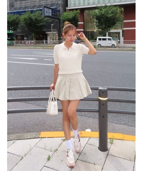 Her lip to Pointelle-Knit Polo Top レディース : ZOZOTOWN Yahoo!店