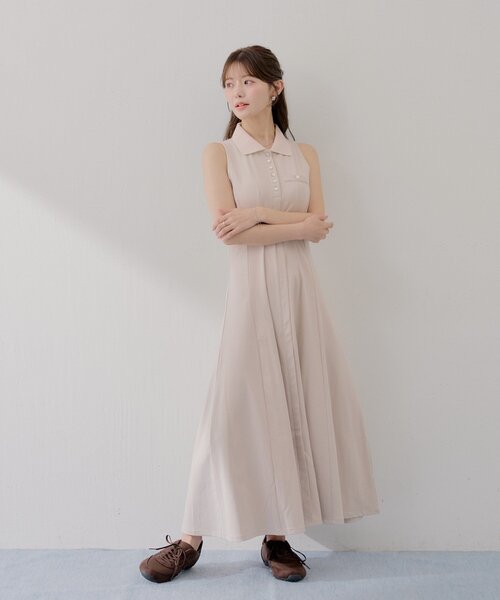 Chico（チコ） ワンピース 「SALON by Chico」ノースリポロタイト