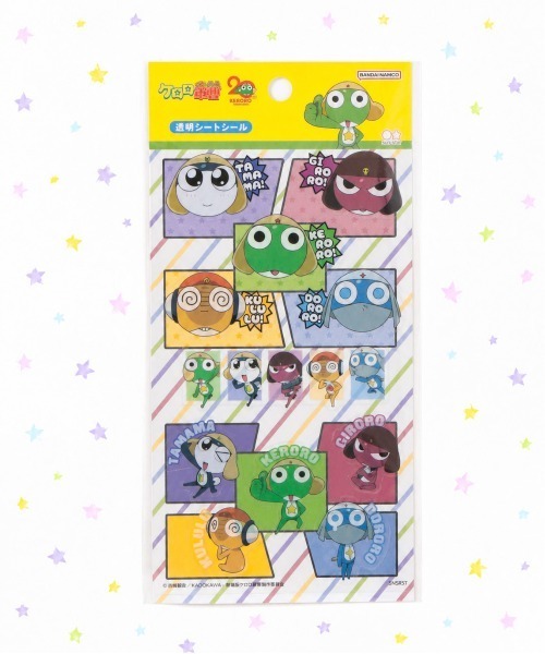 nini toys ステッカー 「nini toys」「ケロロ軍曹」透明シートシール