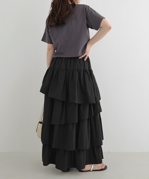 「Freesia by andme」 フリルスカート M オフホワイト レディース_画像9