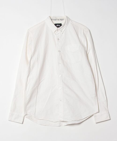 STUSSY（ステューシー） 長袖シャツ S ホワイト メンズ : ZOZOTOWN