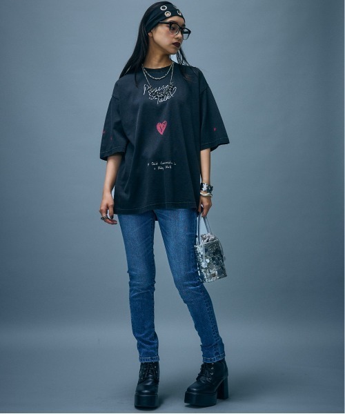 「GEVS.」 半袖Tシャツ 3L スミクロ レディース_画像6