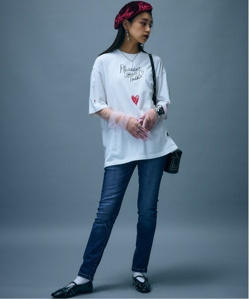 「GEVS.」 半袖Tシャツ 3L スミクロ レディース_画像9