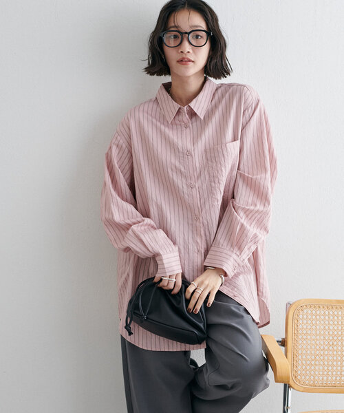 「DISCOAT」 長袖シャツ MEDIUM グレー レディース_画像3